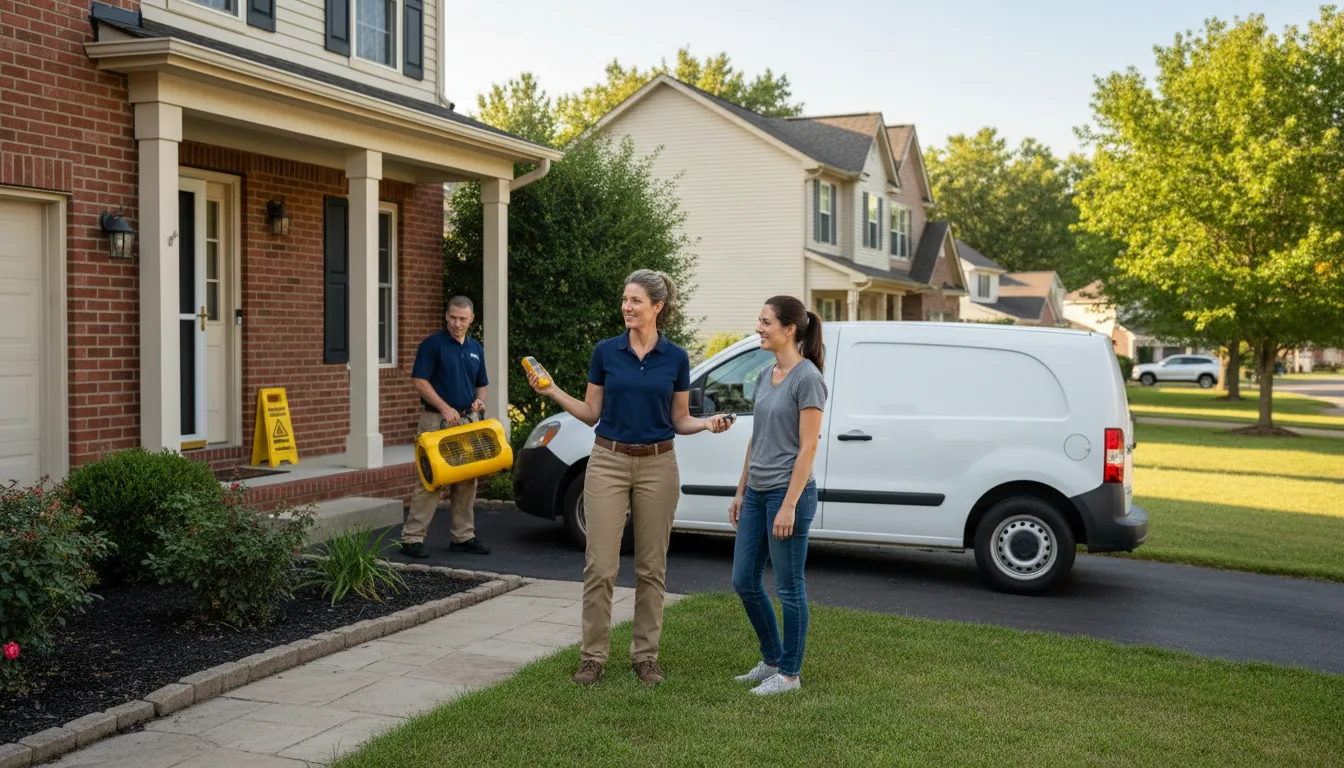 Residential water damage restoration in Mill Spring, NC